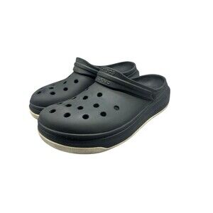 CROCS Unisex Adult Crocband Comfort Clog Black White Size 12 MENS/14 WOMENS
